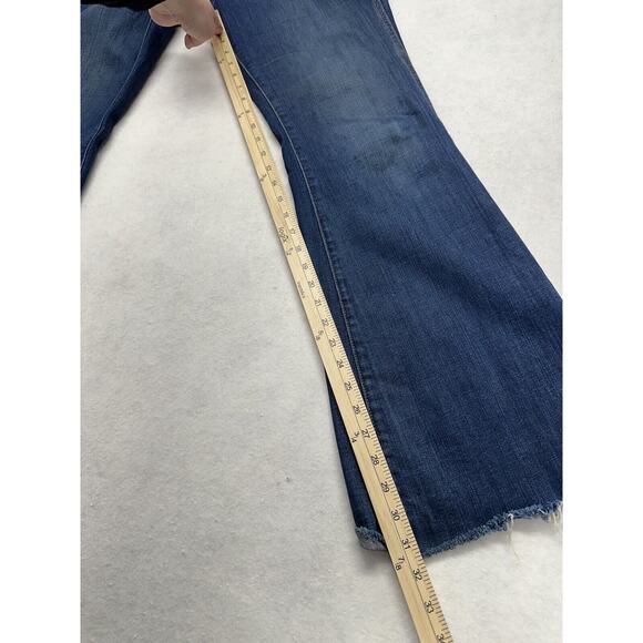 Anthro Holding Horses Bell Bottom Womens Jeans Size 28 Frayed Hem - Picture 3 of 10
